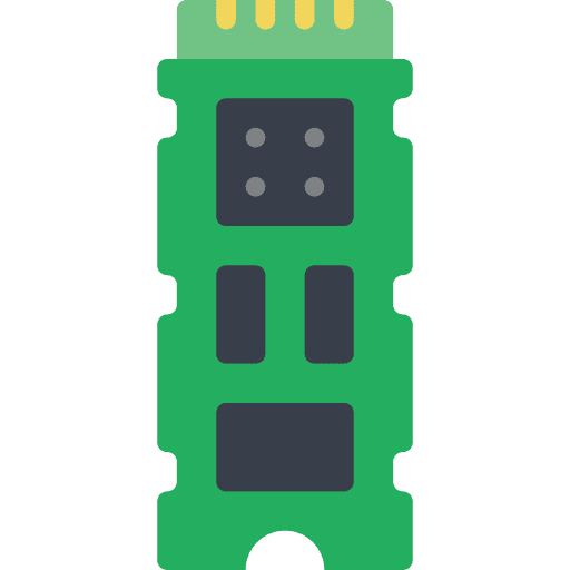 Ssd storage electronic card icon