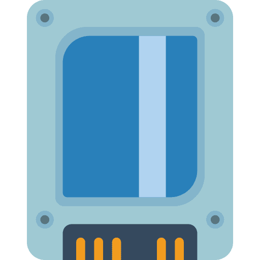 Ssd technology electronic computer icon