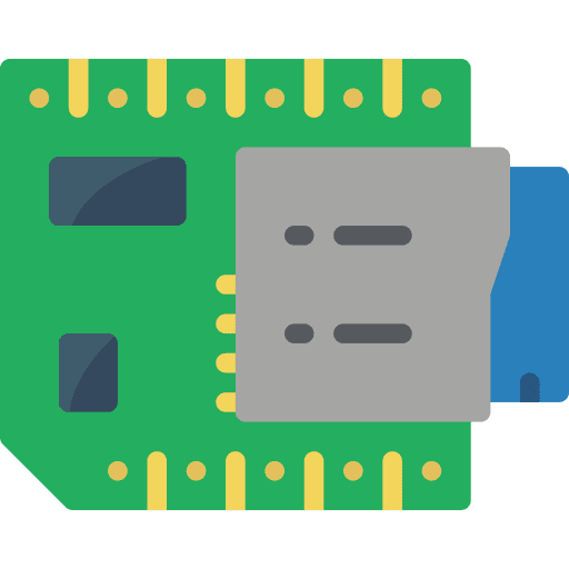 Card reader technology sd card gadget icon