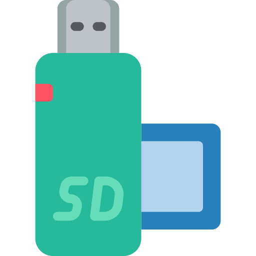Sd card file storage technology pendrive icon