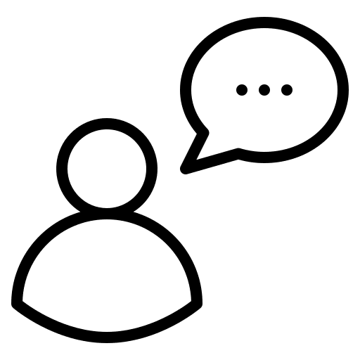 Talk person talk speech icon Talk person talk speech icon