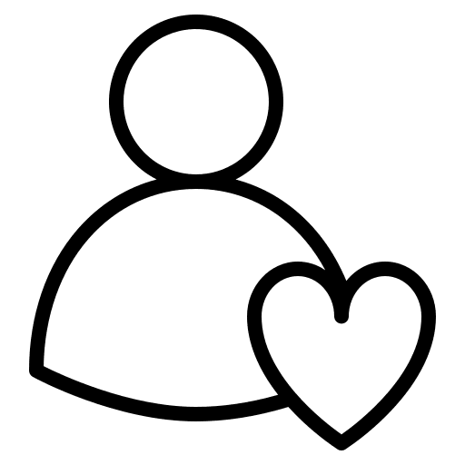 Love person healthy account icon Love person healthy account icon