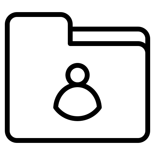 Personal data account folder user icon Personal data account folder user icon