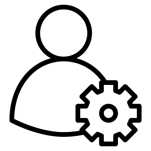 User user profile interface configuration icon User user profile interface configuration icon