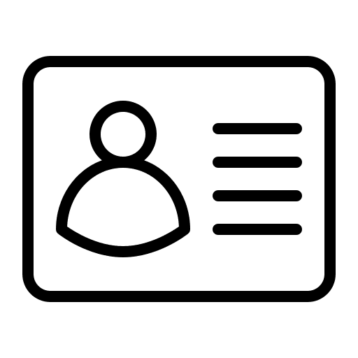 Card account person user profile icon Card account person user profile icon