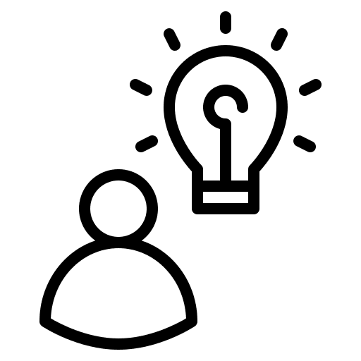 Thinking interface profile person icon Thinking interface profile person icon