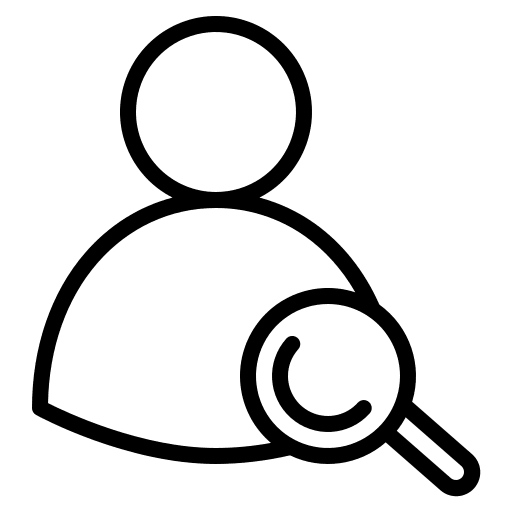 User user search person icon User user search person icon