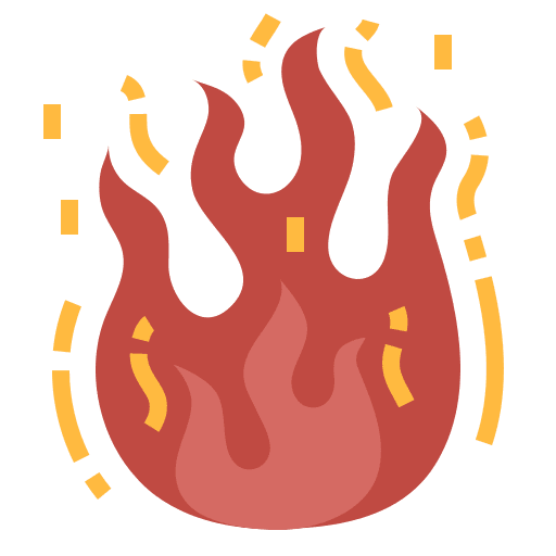 Fire mystical fortune element icon