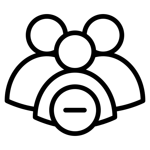 Group delete group interface icon Group delete group interface icon