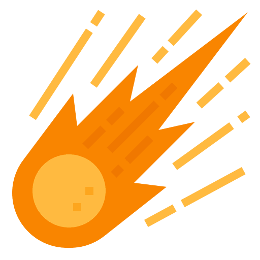 Meteor education meteor comet icon