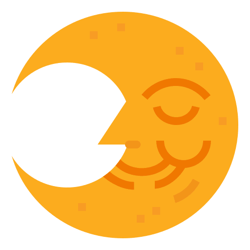 Moon meteorology moon phase sleep icon