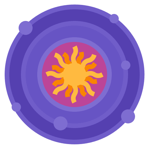 Solar system sun astronomy planet icon