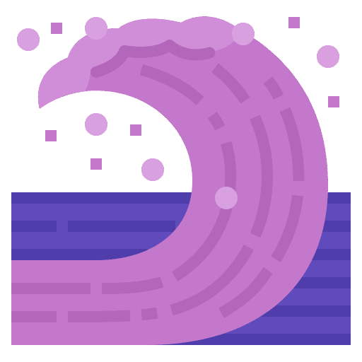 Water wave mystical element icon