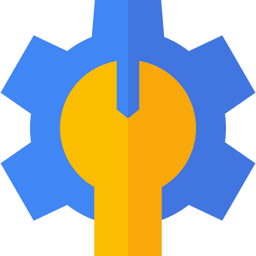Admin google application seo and web gear icon