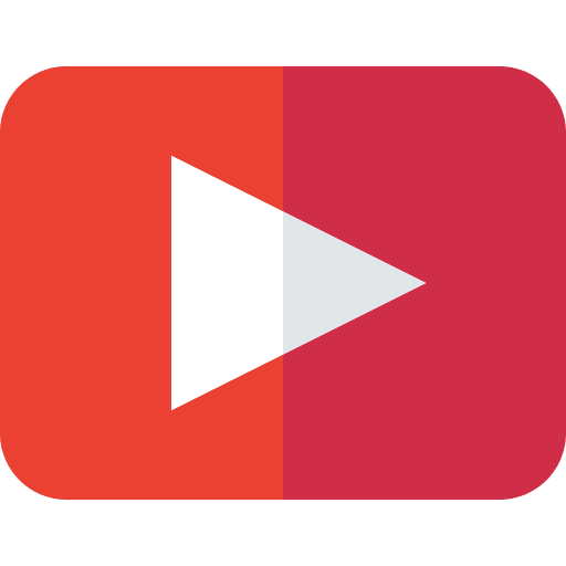 Youtube video player brands and logotypes social network icon