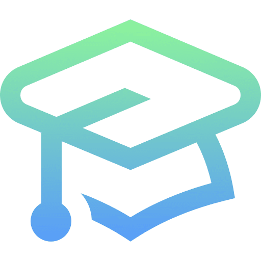 Mortarboard university college school icon