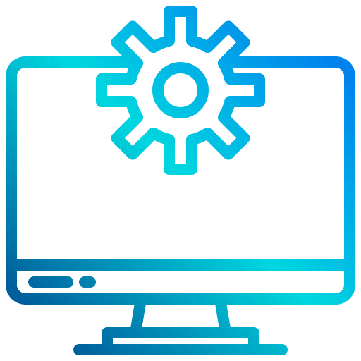 Computer website seo and web web development icon