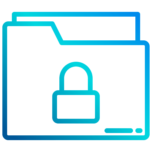 Encrypted document lock padlock icon