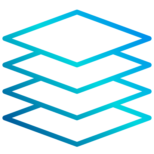 Layer web development seo and web edit tools icon