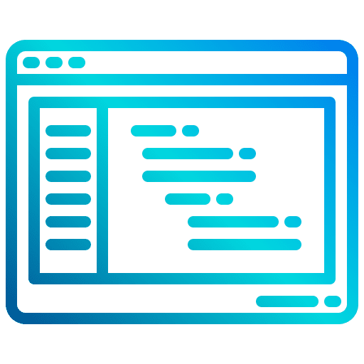 Programming data browser web development icon