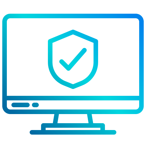 Protection shield computer website icon