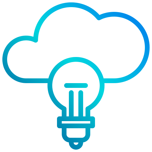 Idea light bulb invention technology icon