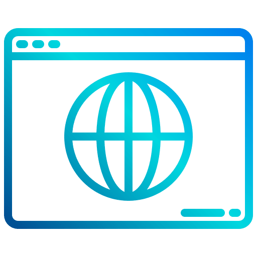 Internet seo and web global network browser icon