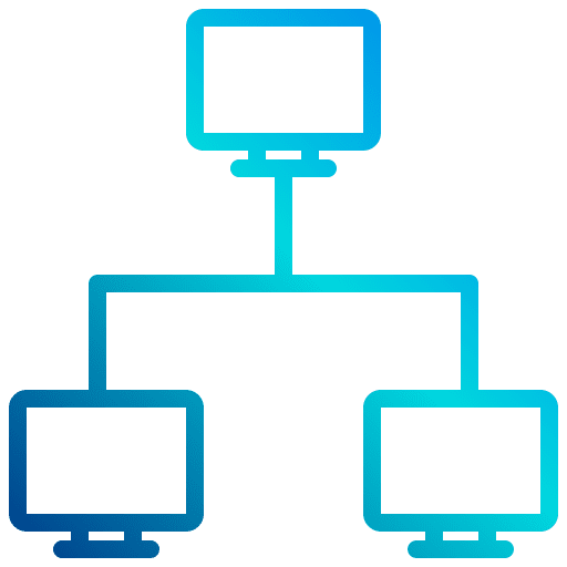 Monitor connected net networking icon