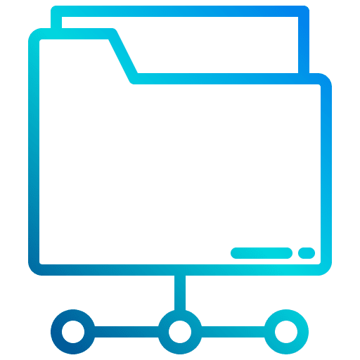 Shared folder networking hosting files and folders icon