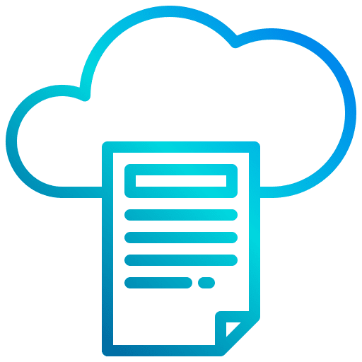 Cloud computing document cloud computing data icon