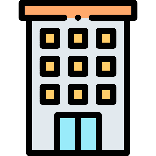 Hotel holidays buildings architecture and city icon