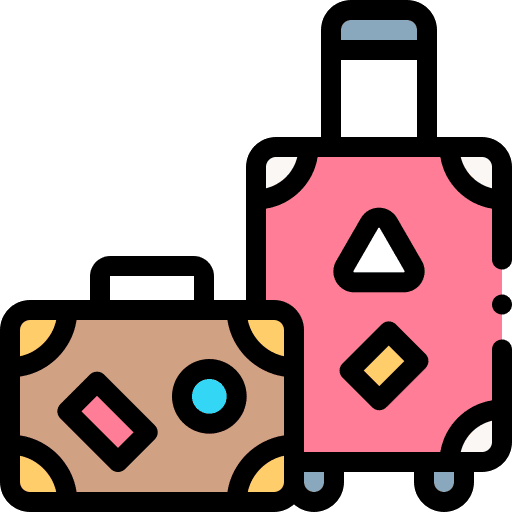 Luggage trip holidays luggage icon