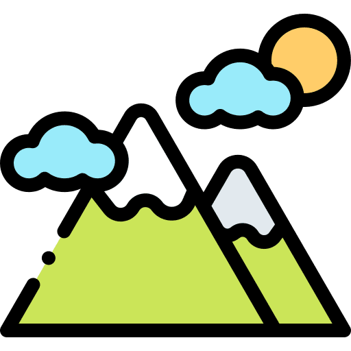 Mountain landscape nature cloud icon