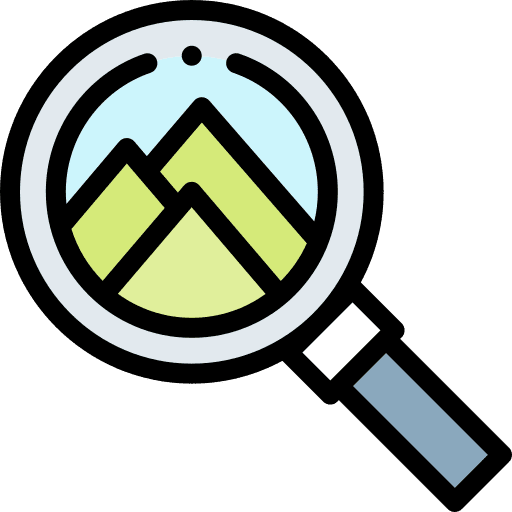 Search travel mountain search icon