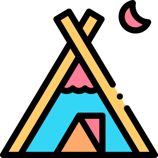 Camping forest excursion rural icon