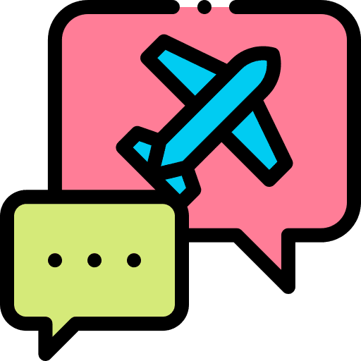 Chat communications flight plane icon