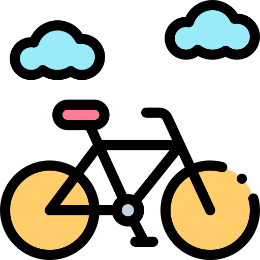 Cycling bicycle exercise transport icon