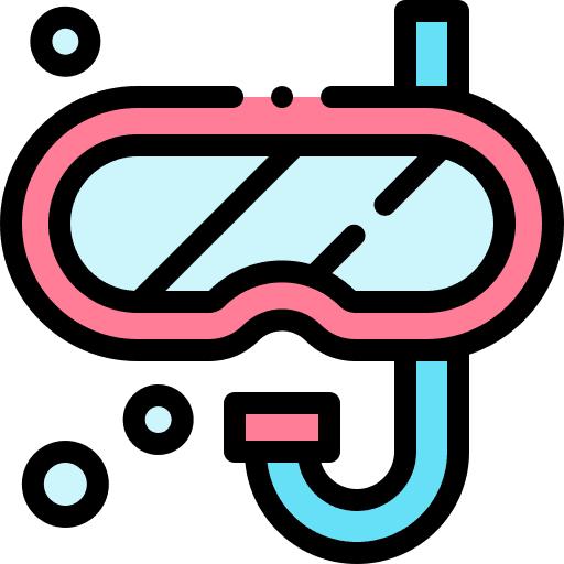 Diving goggles diver cover sportive icon