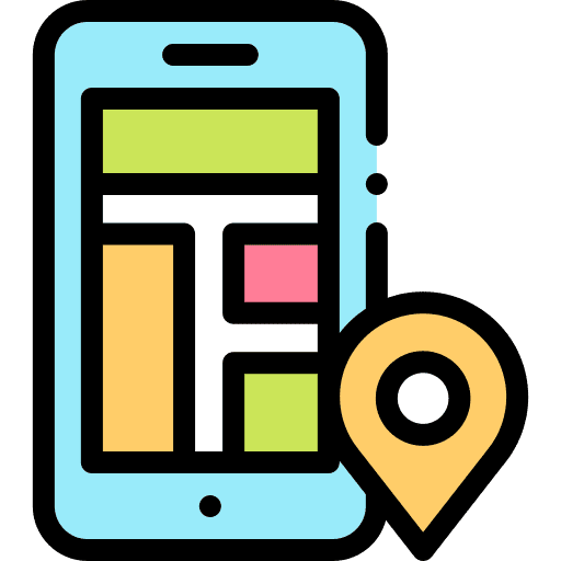 Map smartphone electronics navigation icon