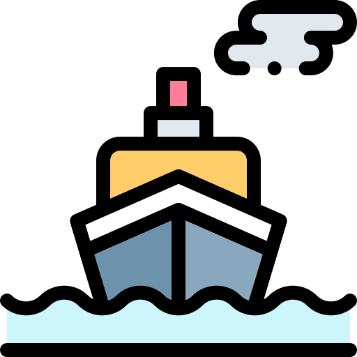 Boat cruise vessel transport icon