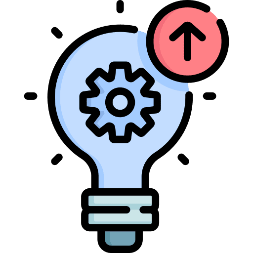 Innovation light bulb configuration creativity icon