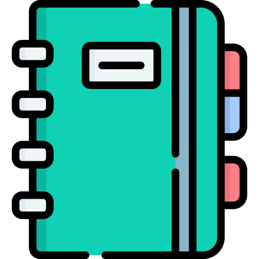 Notebook education agenda address book icon