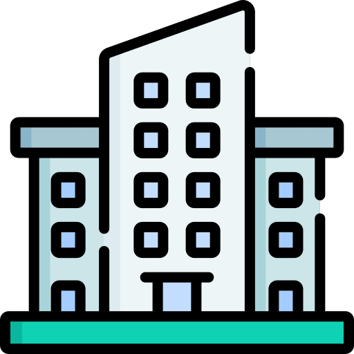 Office building apartment residential office building icon