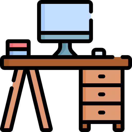 Desk work place work table workbench icon Desk work place work table workbench icon