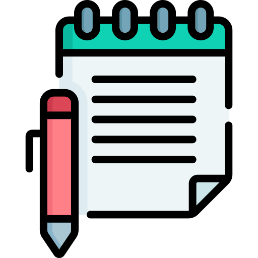 Notepad notebook note pen icon Notepad notebook note pen icon