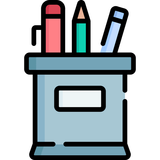 Pencil holder stationery office pen icon Pencil holder stationery office pen icon