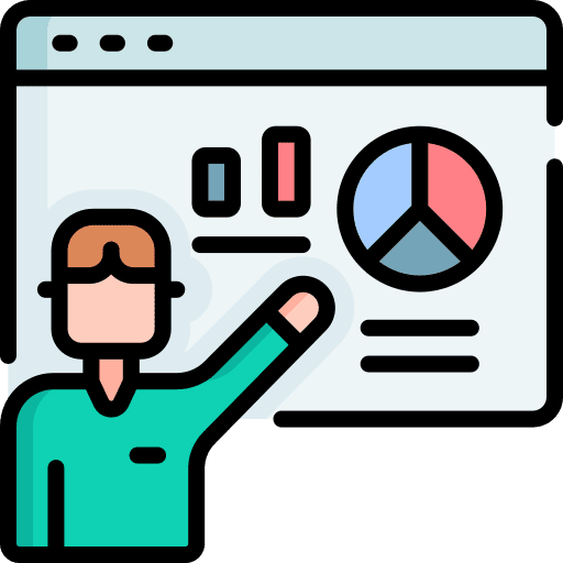 Presentation people business and finance pie graph icon Presentation people business and finance pie graph icon