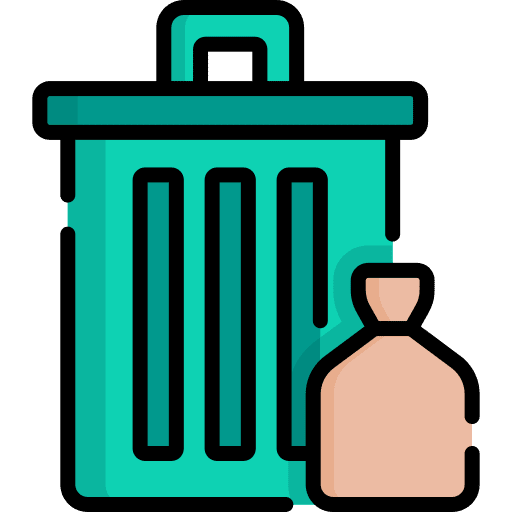 Trash bin litter garbage bag icon Trash bin litter garbage bag icon