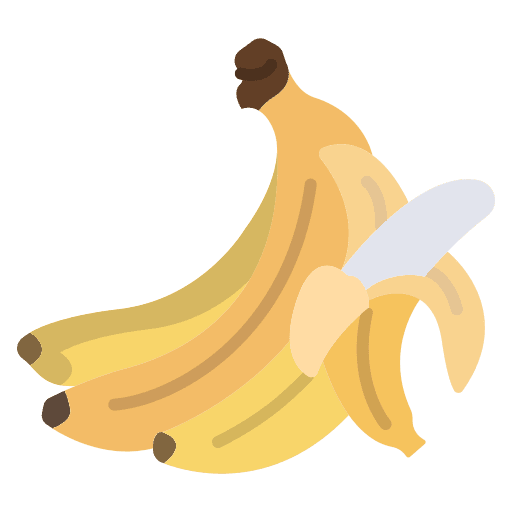 Banana organic banana food and restaurant icon Banana organic banana food and restaurant icon