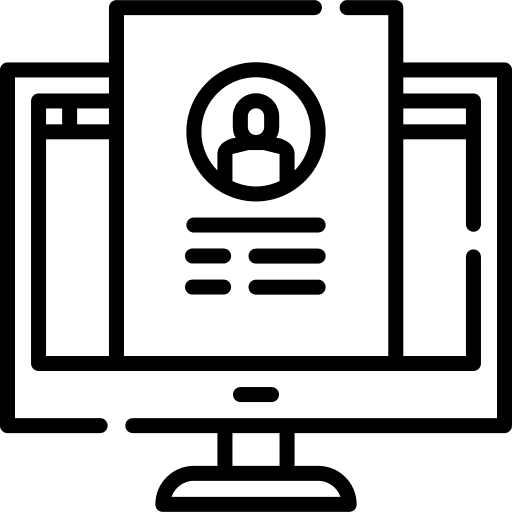 Cv resume computer personal profile icon